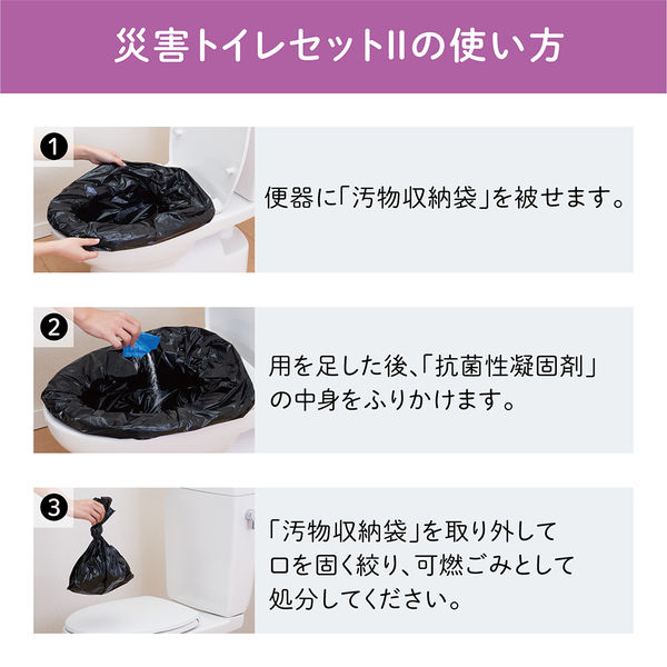簡易トイレ】キングジム 災害トイレセットII TLS-300 1個（20