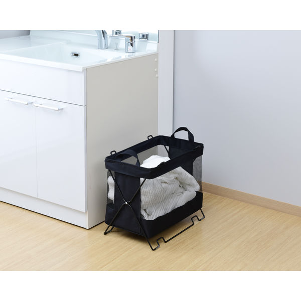YAMAZEN 【荷物置き】スタッキングできるメッシュバスケット M YAMAZEN 【荷物置き】スタッキングできるメッシュバスケット M