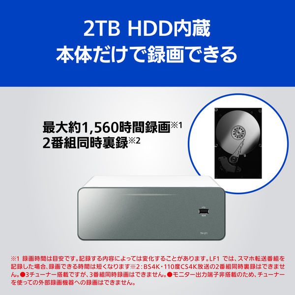 パナソニック 4K液晶テレビ TH-43LF1 1台 - アスクル