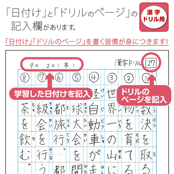 日本ノート カレッジアニマル学習帳 漢字ドリル用ノート セミB5