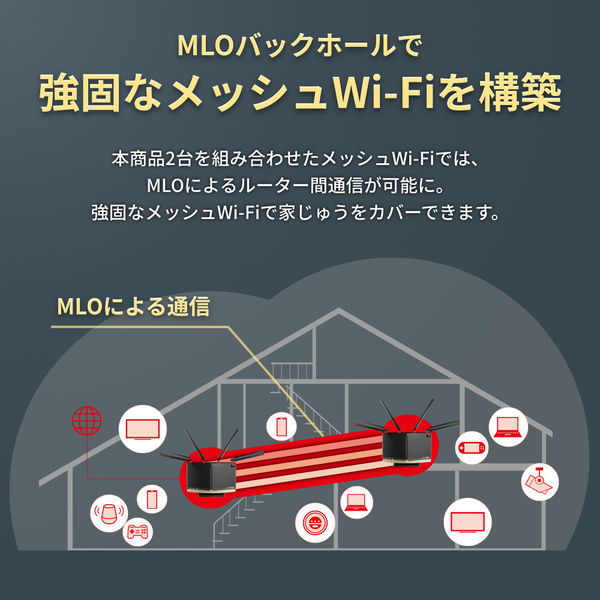 バッファロー Wi-Fi 7対応ルーター 11529+5764+688Mbps 無線ルーター WXR18000BE10P/D 1個