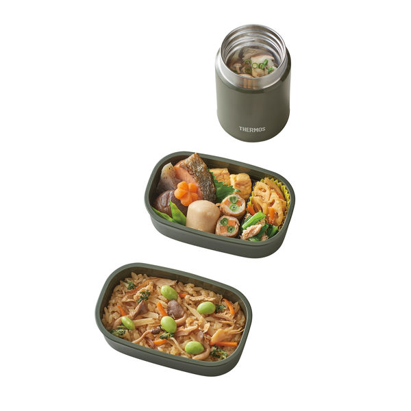 サーモス 真空断熱スープランチセット 800ml カーキ JEA-801 KKI サーモス 真空断熱スープランチセット 800ml カーキ JEA-801 KKI