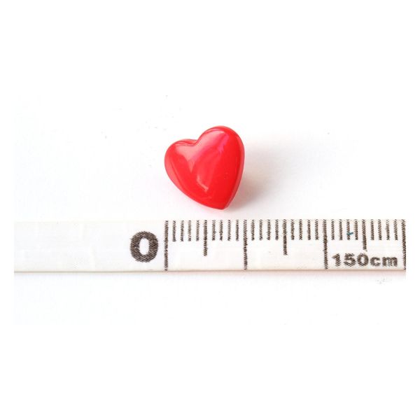 Prym プリム(Prym) プラスチックカラースナップボタン ハート型 レッド