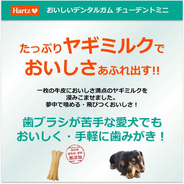 Hartz（ハーツ）チューデントミニ 10本入 ヤギミルク味 国産 1個 犬 おやつ デンタルケア - アスクル