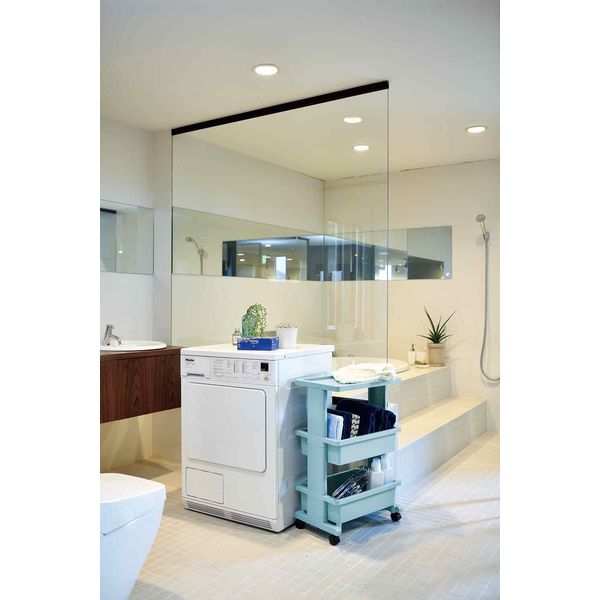 JEJアステージ リセスタイル テーブルワゴン3段 ブルー 幅450