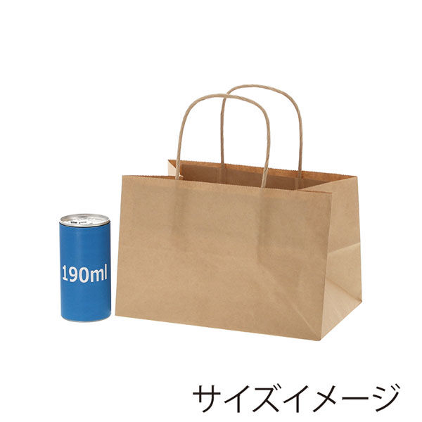 シモジマ 手提げ紙袋 オブロングバッグ 23ー15 未晒無地 4901755570311