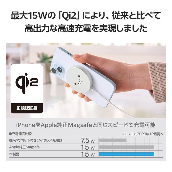 アサヒエヴァ限定デザインワイヤレス充電器（ホワイト） ワイヤレスチャージパッド5W | カー用品のセイワ