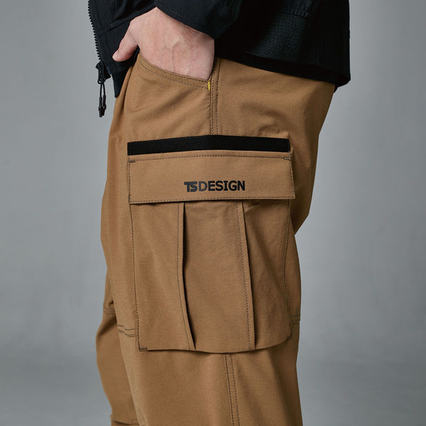 TS DESIGN メンズニッカーズワイドカーゴパンツ アーミー