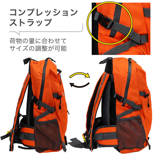5個セット】多機能リュック(レッド) 軽量 大容量 防災 撥水 反射