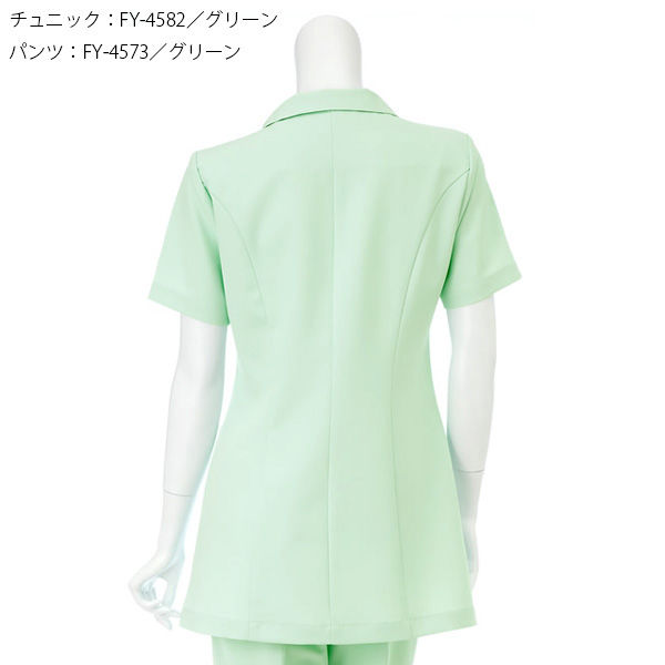 【超目玉枠】 ナガイレーベン 女子上衣 半袖 グリーン L FY-4582(取寄品 医療・衛生