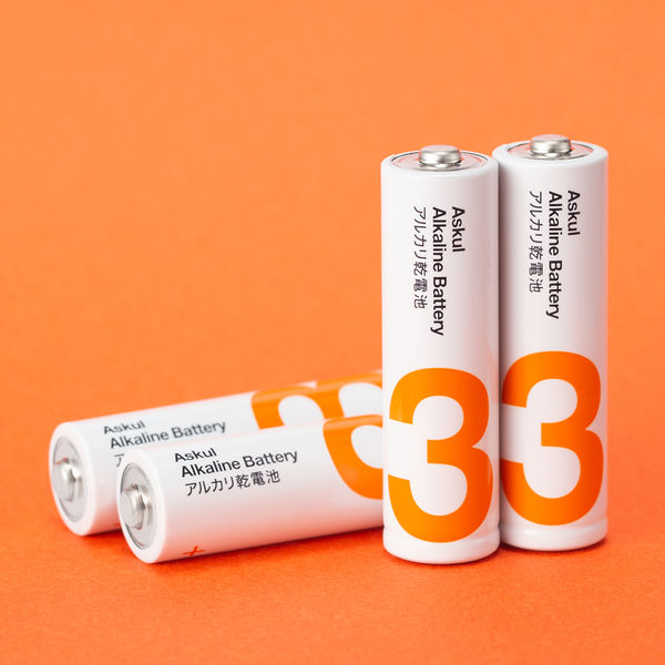 アスクル アルカリ乾電池 単3形 1箱（100本：10本入×10箱） オリジナル
