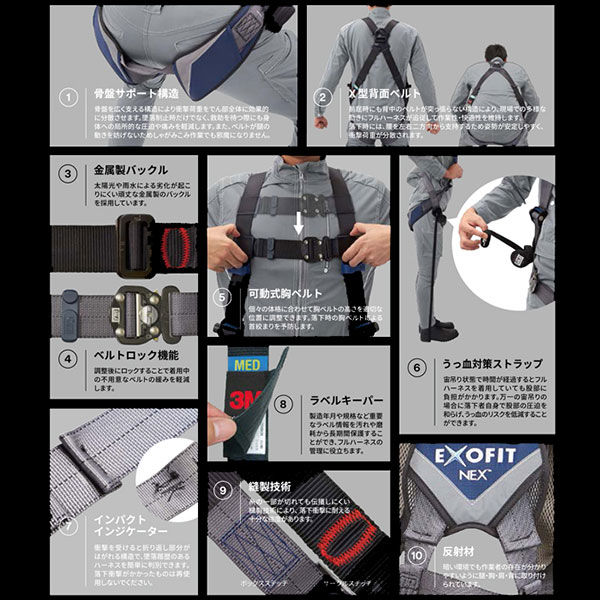 スリーエム ジャパン 3M フルハーネス型安全帯/墜落制止用器具 DBI