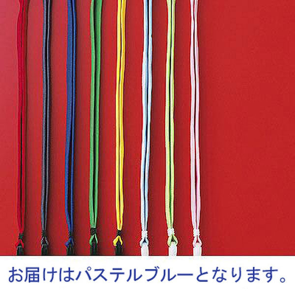 ストラップ付名札 チャックなし パステルブルー 5組 HEROES オリジナル