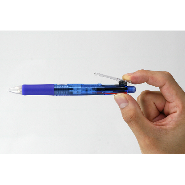 多機能ボールペン クリップ-オンマルチ500 青軸 4色0.7mmボールペン+