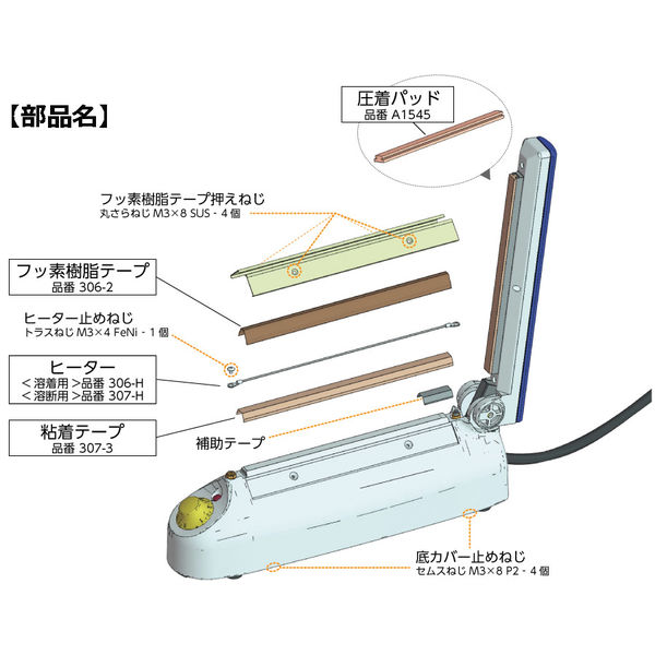 卓上シーラー　HAKKO FV-802 シュリンクフィルム付き FV802-01 卓上シーラー FV802-01 白光 シール幅1.6mmシール長さ