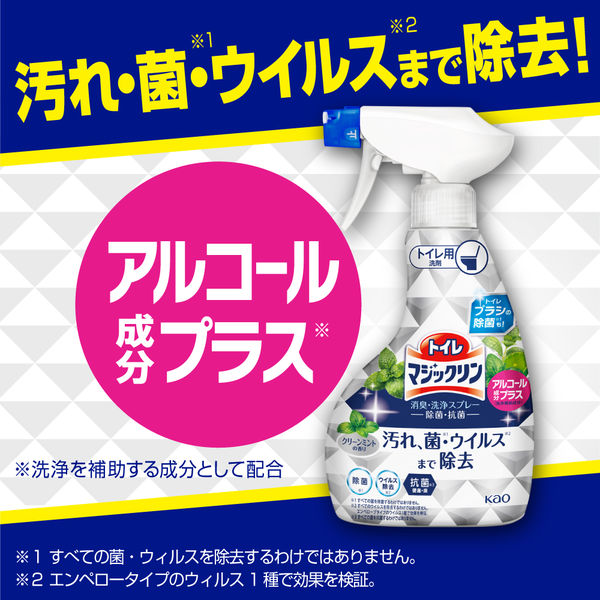 トイレマジックリン 消臭・洗浄スプレー 汚れ予防 シトラスミント 詰め替え 300ml 1セット（3個）花王 アスクル