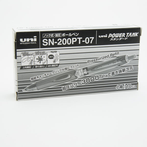 UNI 加圧式ボールペン07黒 袋入 SN200PT071P.24 - 計測工具
