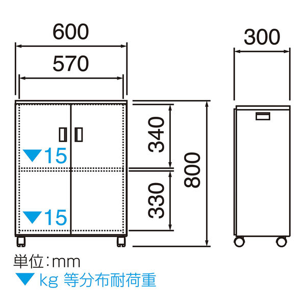 ナカバヤシ セキュリティーデスクターナ 高さ800mm×幅600mm×奥行300mm