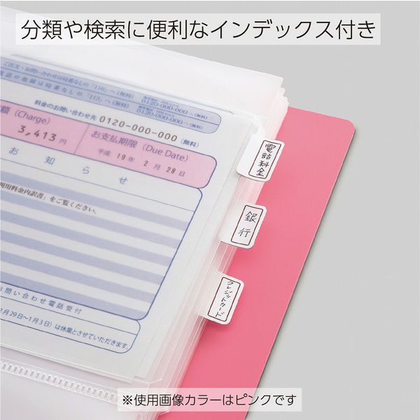 クリアポケット 収まっ ファイル2冊 バインダー1冊 領収証ファイル1冊