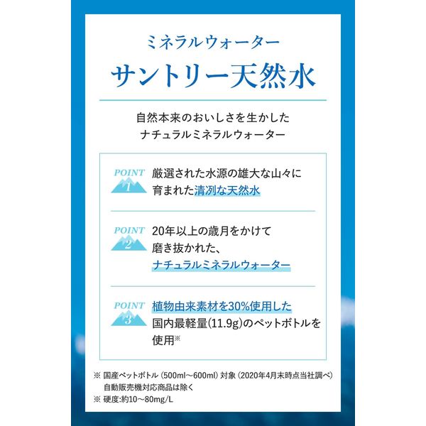 サントリー 天然水 280ml 1セット(6本) - アスクル サントリー 天然水 280ml 1セット(6本) - アスクル