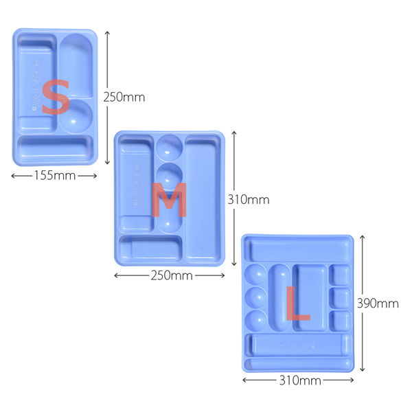 プラス デスクトレー ブルー M BL 1個 - アスクル