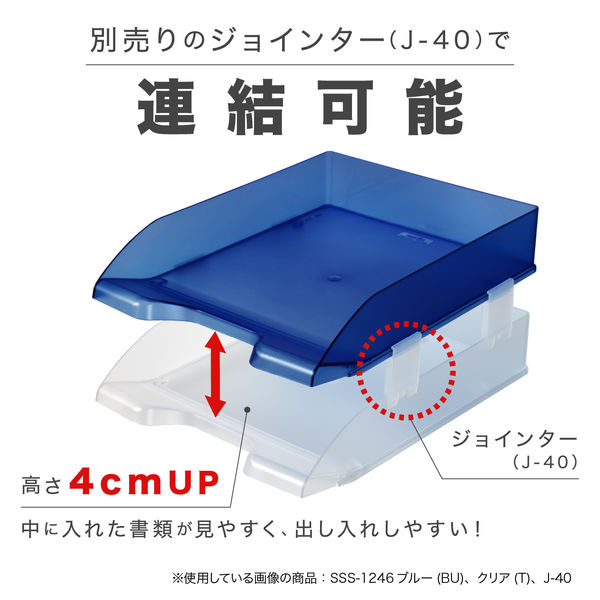 セキセイ デスクトレー A4タテ型 ブルー SSS-1246-10 10個 - アスクル