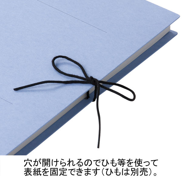 アスクル 背幅伸縮ファイル A4タテ 紙製 50冊 ブルー 青 オリジナル