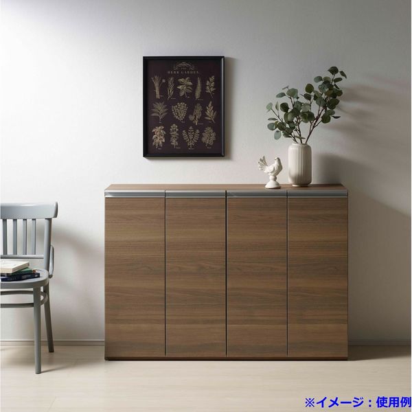 フナモコ LIVING&COUNTER（薄型リビングカウンター下収納） ホワイトウッド 幅1202×奥行310×高さ840mm LBS-120  1台（直送品） - アスクル