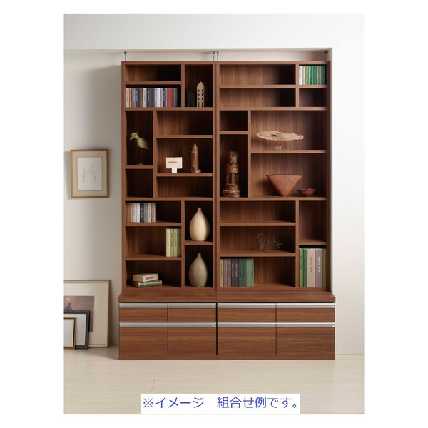 フナモコ RANDOM SHELF （ランダムシェルフ） リアルウォールナット 幅899×奥行221×高さ1800mm RBD-90T 1台（直送品）