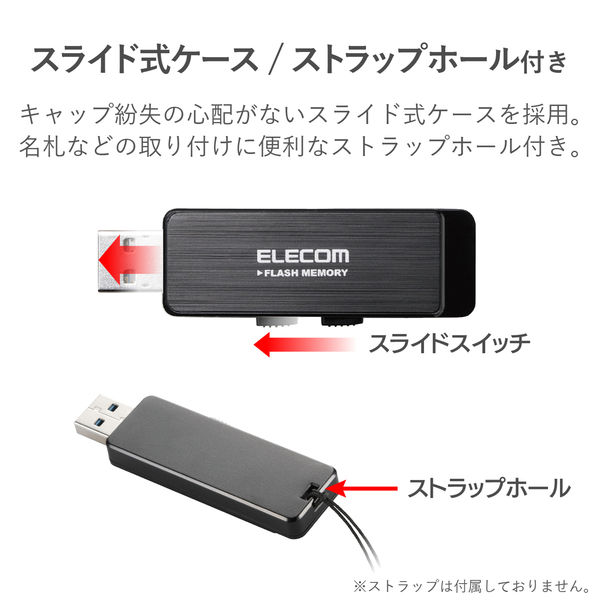 セキュリティ USBメモリ 32GB USB3.0対応 スライド式 ハードウェア暗号