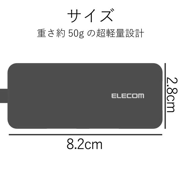 USBハブ 2.0 4ポート セルフパワー バスパワー ケーブル長1.5m AC