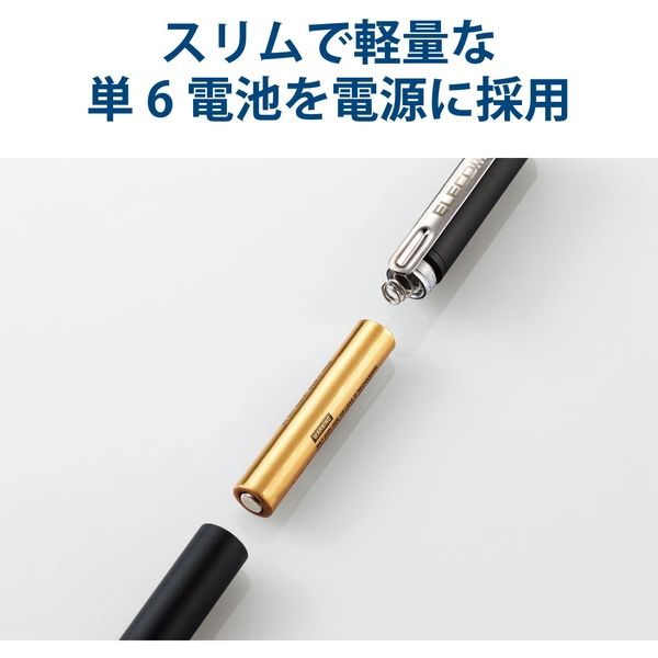 アクティブスタイラスペン タッチペン 汎用 電池式 筆圧感知 交換用ペン先付属 P-TPUSI01BK エレコム 1個