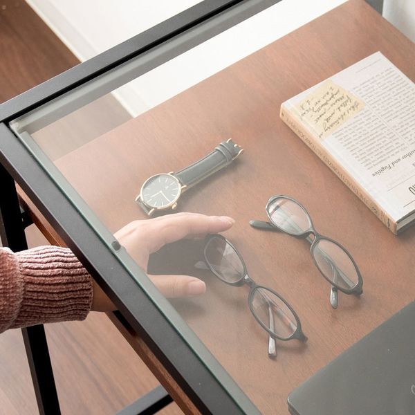 宮武製作所 ガラストップデスク KLAR クラール 幅980×奥行495×高さ720mm DT-980 1台（直送品）                                                         M1539092270(11905円)