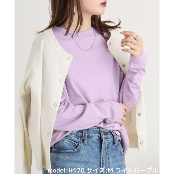 フェリック オーガニックコットンロングスリーブTシャツ-WHT