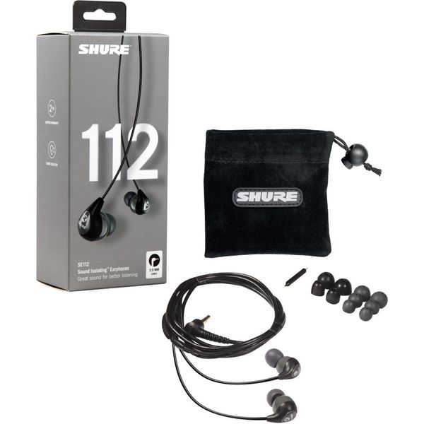 SHURE イヤホン／グレー（ストレートケーブル） SE112GR-A 1個（直送品 