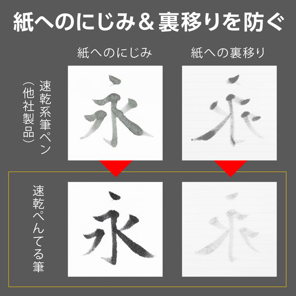 ぺんてる 速乾ぺんてる筆 中字 うす墨 XFPD3L 1本 - アスクル ぺんてる 速乾ぺんてる筆 中字 うす墨 XFPD3L 1本 - アスクル