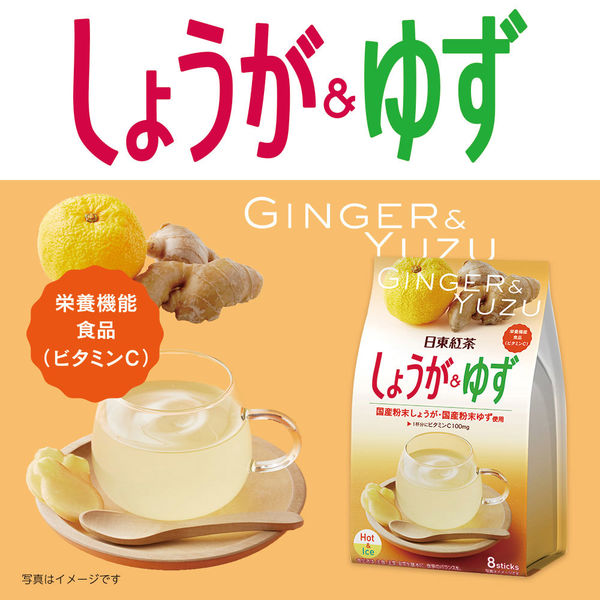 日東紅茶 しょうが＆ゆず 1セット（24本：8本入×3袋） - アスクル