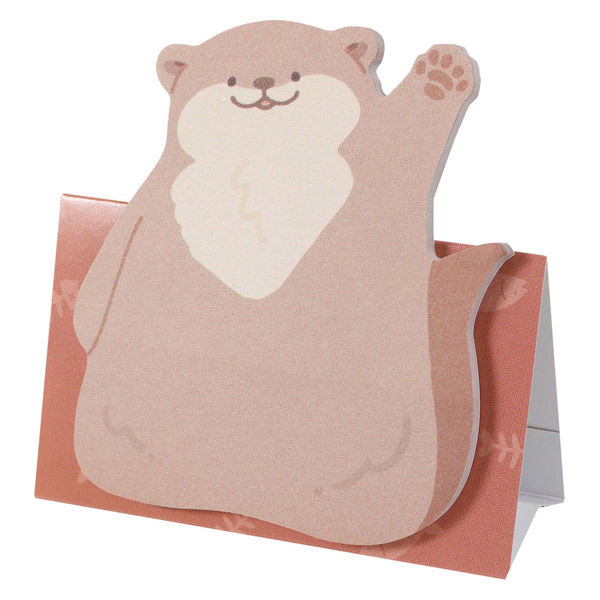 クツワ はーい!付箋(カワウソ) SC242D 1セット(1個×5)（直送品