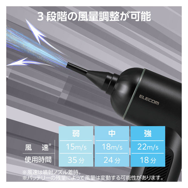 エアダスター 電動 USB充電式 2WAY (吸引/噴射) 強力ブロワー