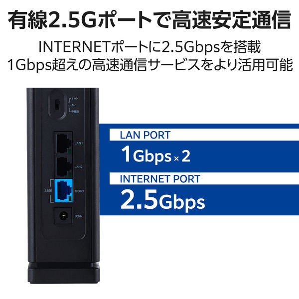 ELECOM EasyMesh対応ルーター Wi-Fi7 WRC-BE36QSD エレコム(ELECOM) WRC-BE36QSD-B ブラック メッシュ WiFi