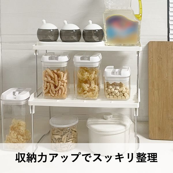 整理棚】 ユメミグサ 積み重ねラック ホワイト(白)M HX-02 1個 - アスクル