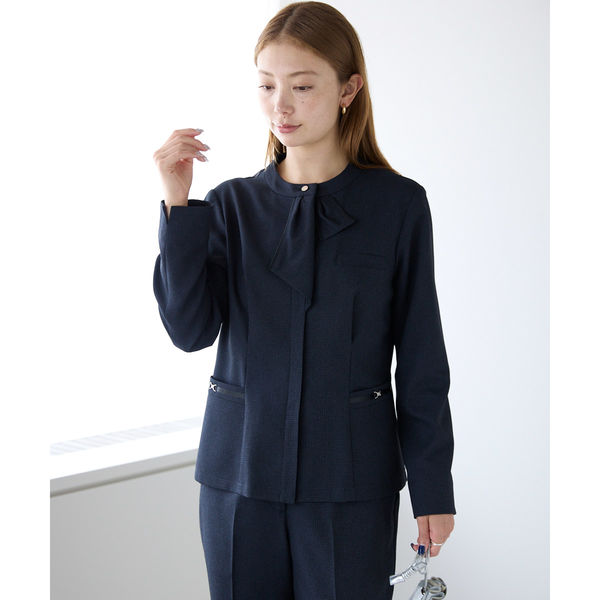 241 ネイビー ジャケット リネンレーヨンツイル ダブルブレストブレザー （テーラード