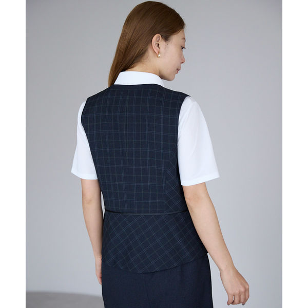 新品　MARK & LONA ネイビー ベスト48 、上下セット Enjoy EAV866 [通年]ベスト[ストレッチ/吸汗速乾/ストライプ