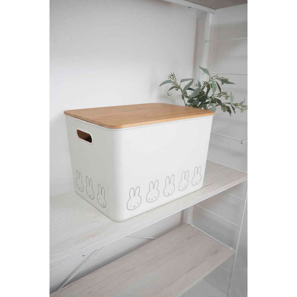 オカトー 収納ボックス miffy バンブー ふた付き収納ケース LL 幅36