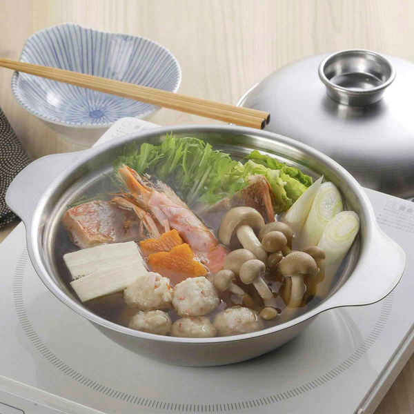 継ぎ目のないステンレス卓上鍋 30cm とにかく洗いやすい