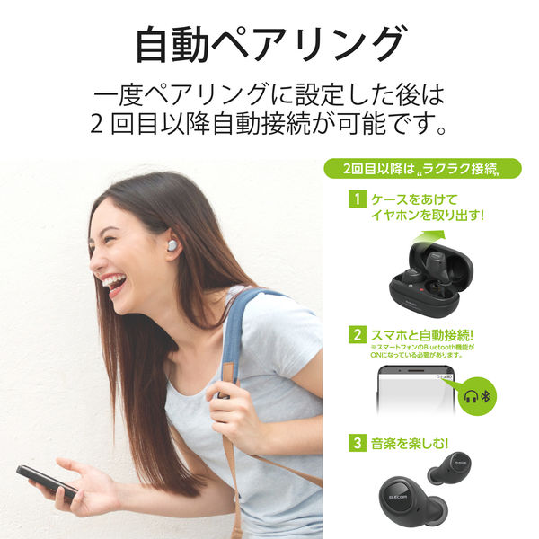 Bluetoothイヤホン トゥルーワイヤレス FAST MUSIC 完全ワイヤレス