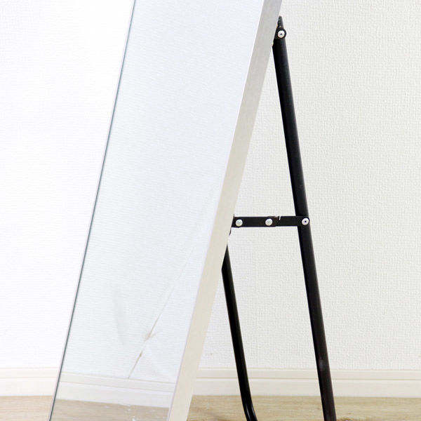 後藤家具物産 スタイリッシュミラー 幅500×高さ1600mm シルバー TI-S