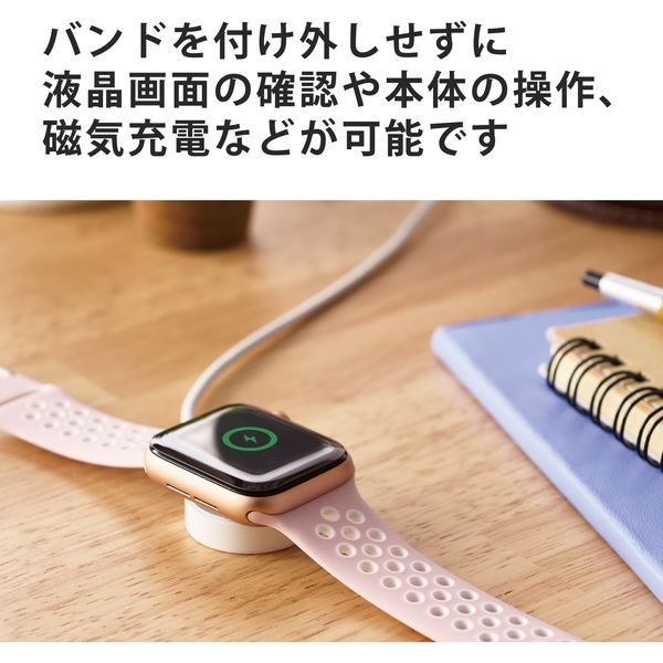 Apple Watch 41mm 40mm 38mm バンド シリコン 軽量 ピンク×ホワイト AW