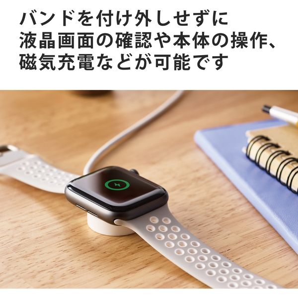 Apple Watch 45mm 44mm 42mm バンド シリコン 軽量 グレー×ホワイト AW