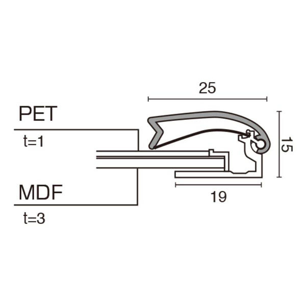 友屋 売場備品 メディアグリップ MG-25R B1ブラック 屋内 56986B1B 1ケース(5個)（直送品）